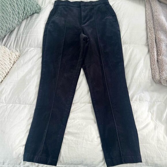 Women's Velvet High Rise Pintuck Pencil Ankle Pants - Picture 4 of 16